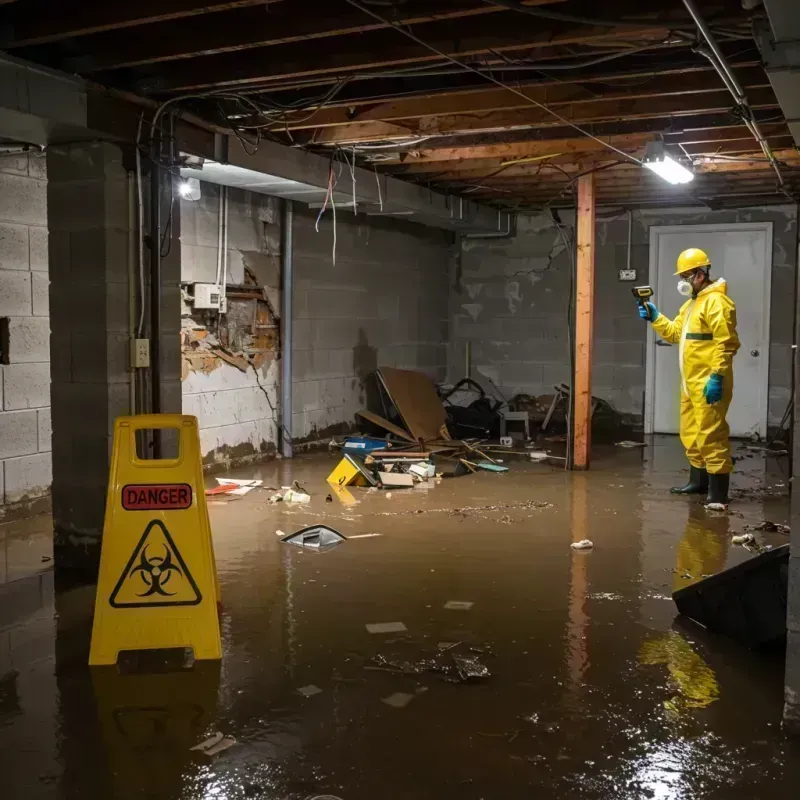 Flooded Basement Electrical Hazard in Van Alstyne, TX Property